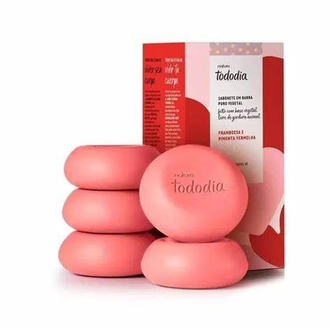 jabones en barra 5* 90g de frutas   avon tono salmon